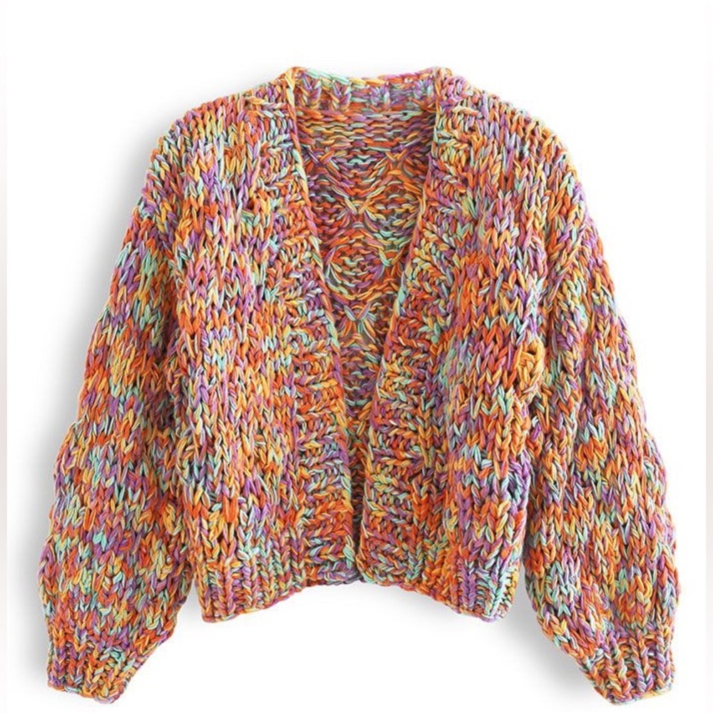 Knit chunky crop Cardigan by Princess Polly